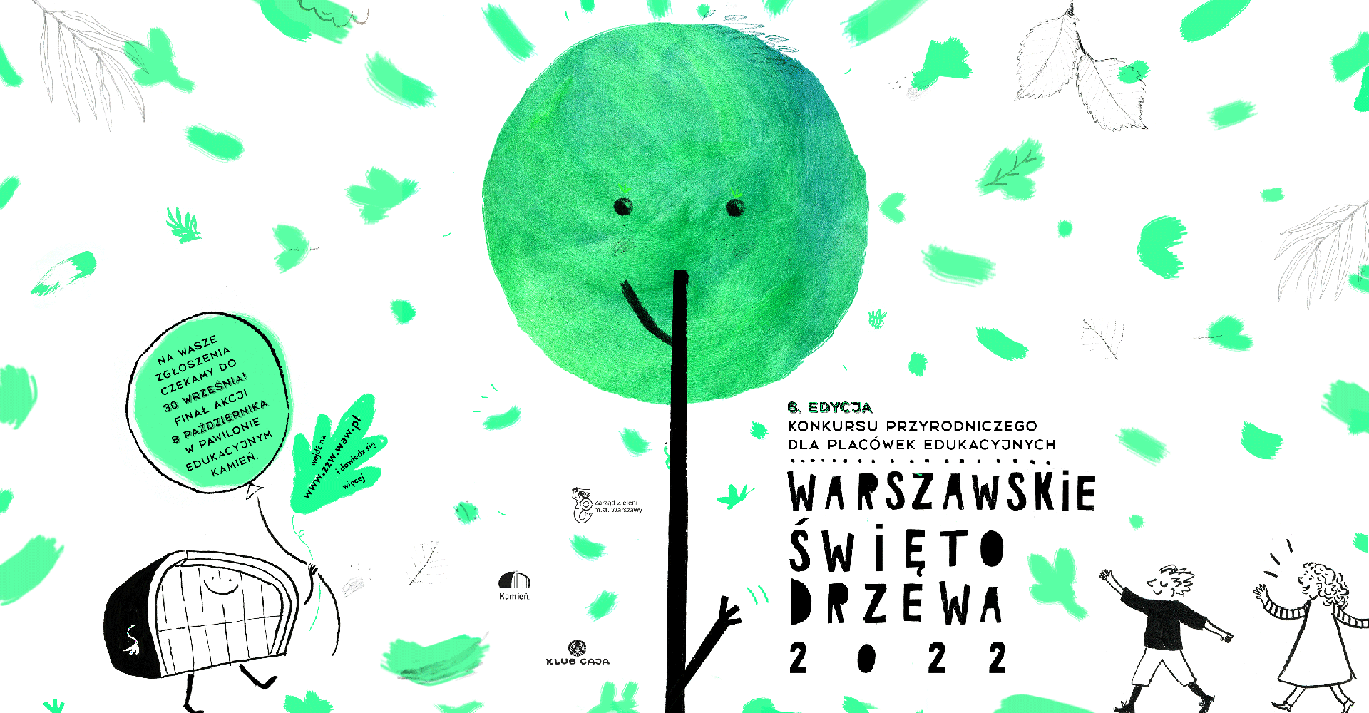 Plakat promujący Warszawskie Święto Drzewa