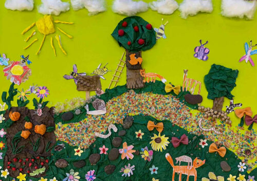 Praca dzieci z przedszkola - nagrodzona w Jesiennym konkursie 2025