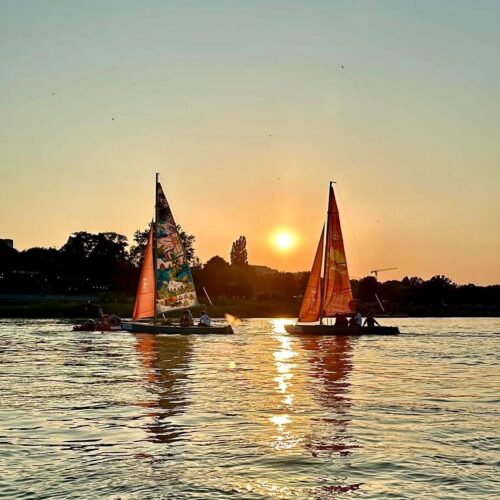 Dwa jachty na Wiśle