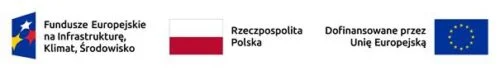Oznaczenie z flagami informująe i dofinansowaniu ze środków unijnych