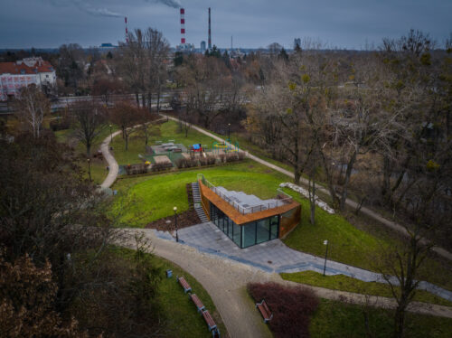 Pawilon na Skwerze Ormiańskim, widok z góry